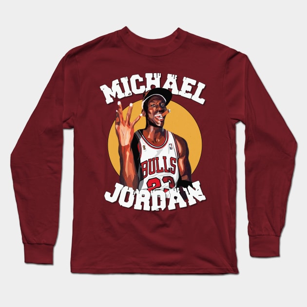 Michael Jordan Aesthetic Tribute 〶 Long Sleeve T-Shirt by Terahertz'Cloth